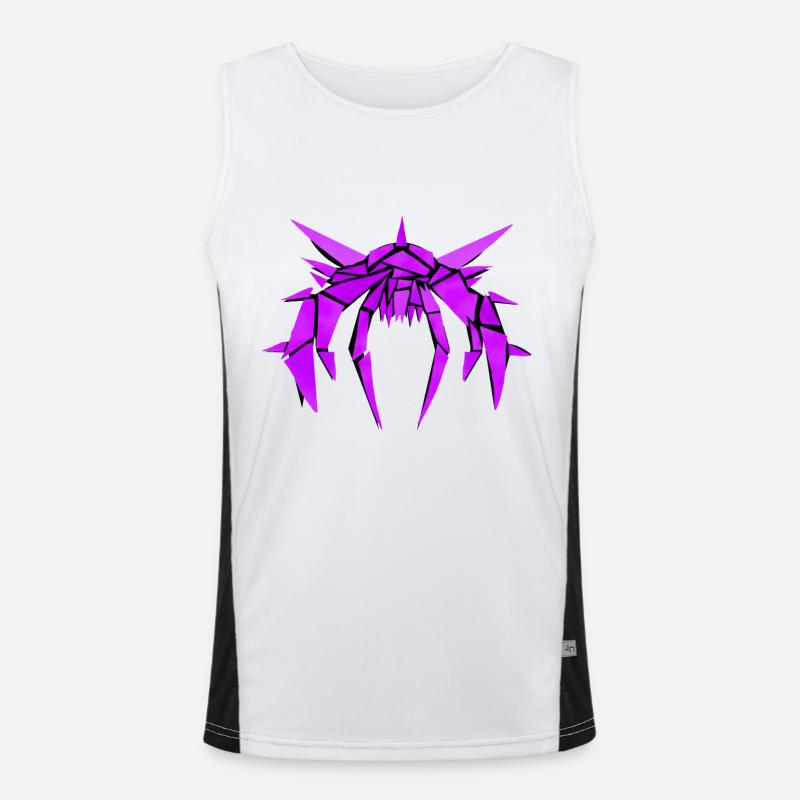 Horror creature "Spidex" Men's Functional Contrast Tank Top 