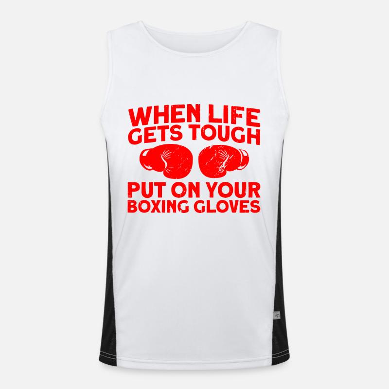 Put on your boxing gloves Boxing Gift Men's Functional Contrast Tank Top 