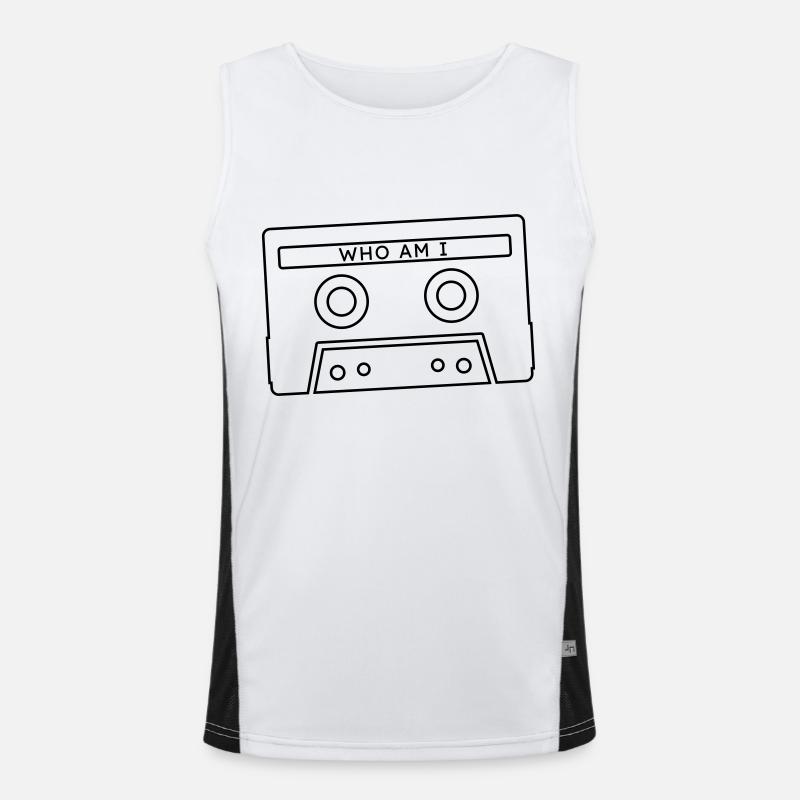 Cassette audio rétro Débardeur respirant contrasté Homme 