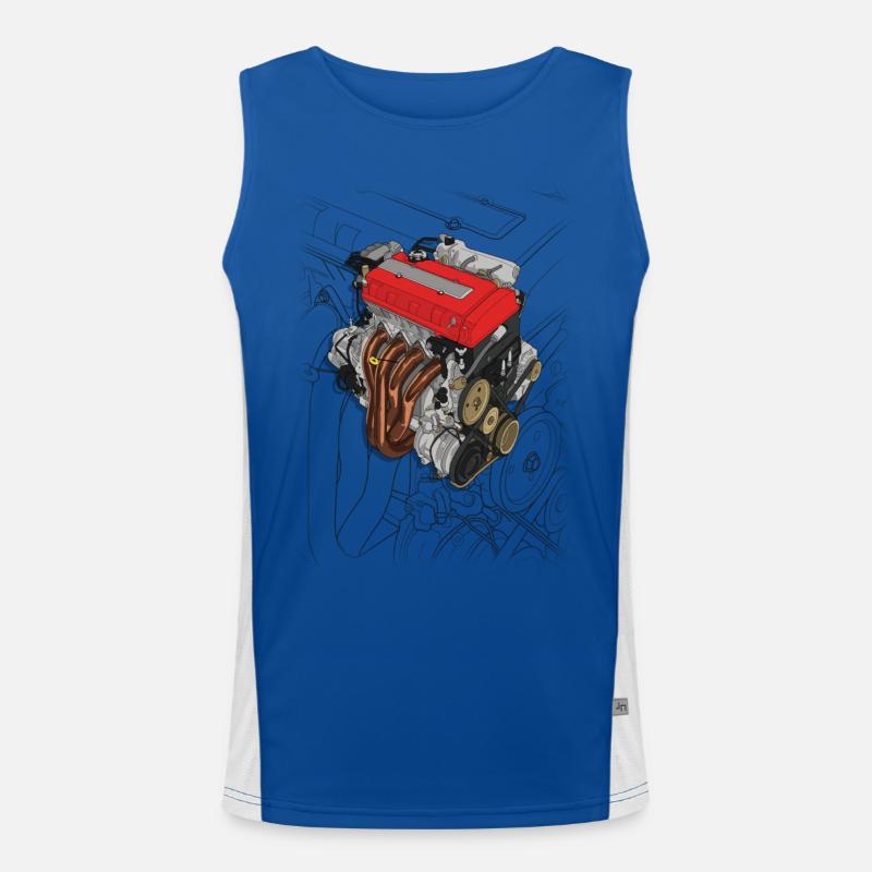 B16 Motor Funktionelles Kontrast-Tank Top für Männer 