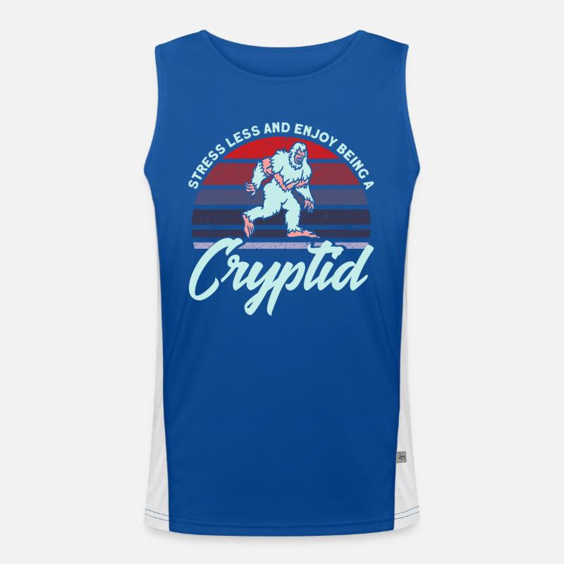 Kryptozoologie Kryptoide Monster Nerd Geschenk Funktionelles Kontrast-Tank Top für Männer 