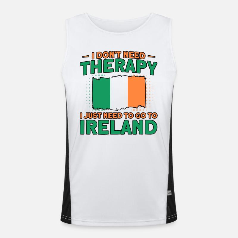 Irland Irische Flagge Irische Ehefrau Geschenk Funktionelles Kontrast-Tank Top für Männer 