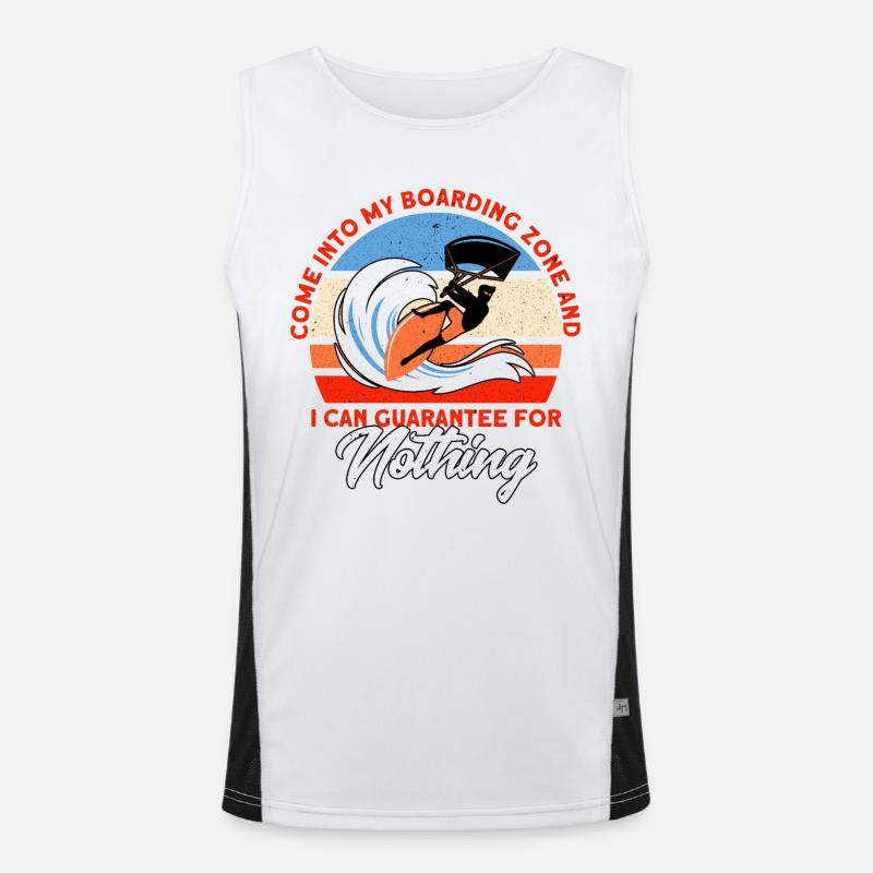 Kiteboarder Kitesurfer Kiten Kiteboard Cadeau Débardeur respirant contrasté Homme 