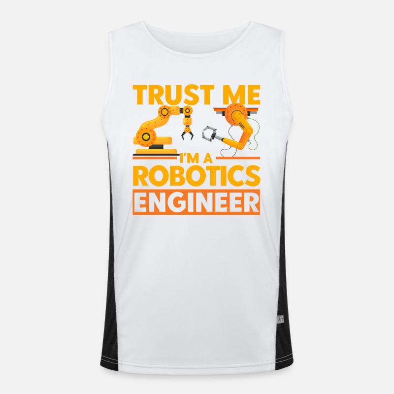 Engineering Robotics Robotics Engineer Gift - Men's Functional Contrast Tank Top - white/black