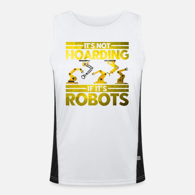 Robotik Robotik Ingenieur Roboter Geschenk Funktionelles Kontrast-Tank Top für Männer 