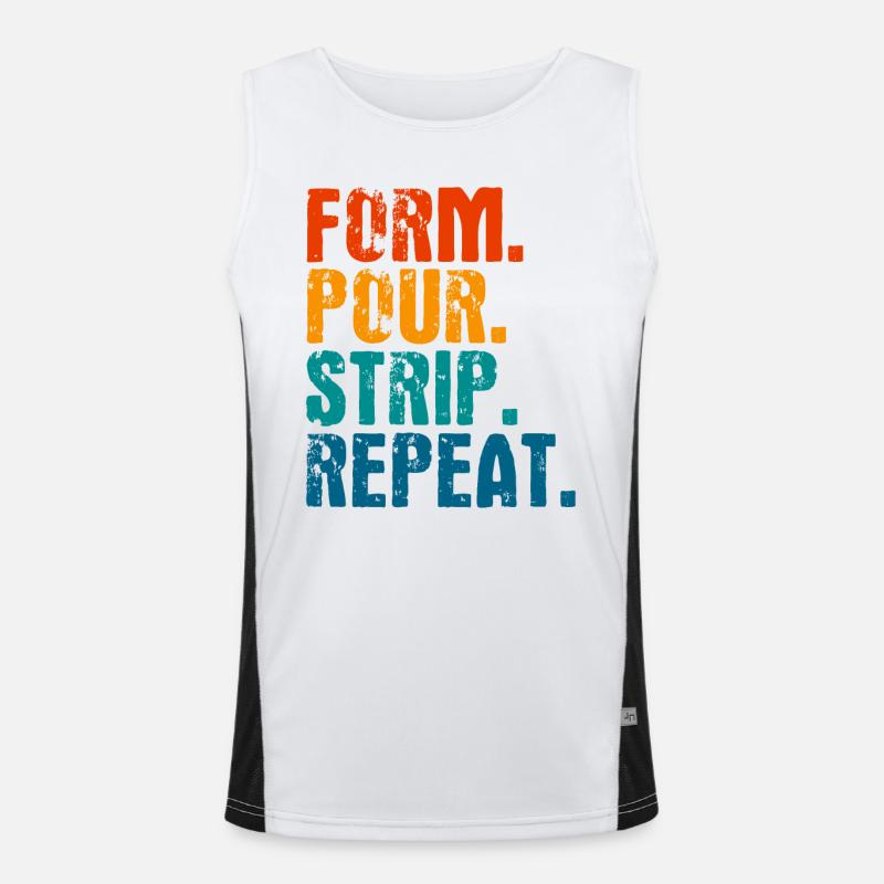 Concrete mixer construction worker concrete builder gift Men's Functional Contrast Tank Top 