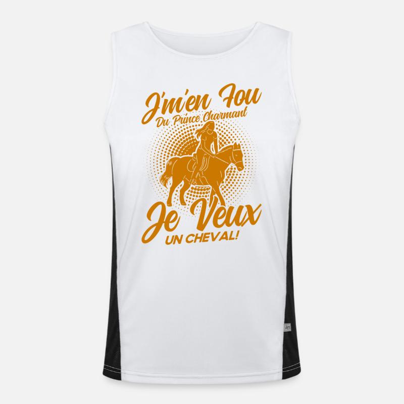 Cadeau d’équitation de cavalier Débardeur respirant contrasté Homme 