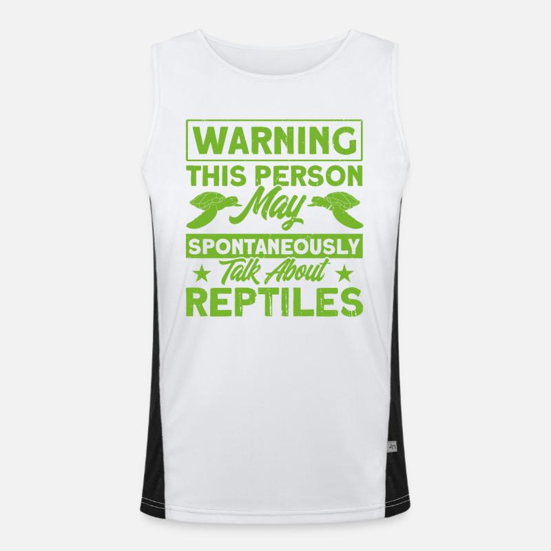 Reptil Reptilien Eidechsen Geschenk Funktionelles Kontrast-Tank Top für Männer 