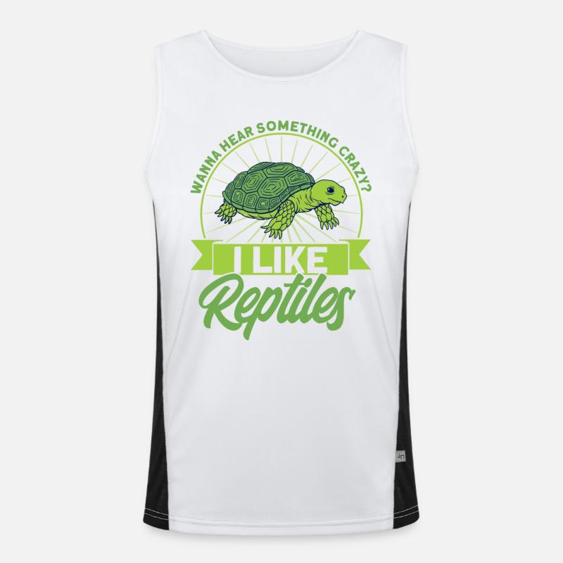 Reptilien Eidechsen Reptilienliebhaber Geschenk Funktionelles Kontrast-Tank Top für Männer 