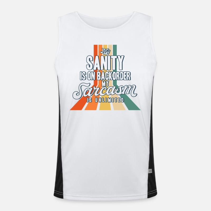 Sarkastisch Schwarzer Humor Ironie Geschenk Funktionelles Kontrast-Tank Top für Männer 
