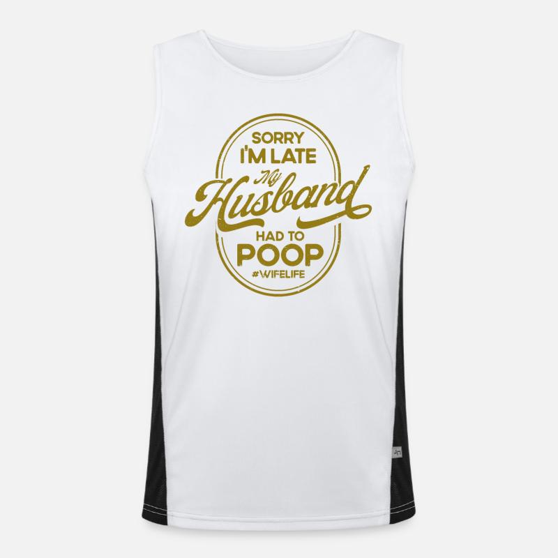 Sarcasm Irony Sarcastic Gift - Men's Functional Contrast Tank Top  - white/black