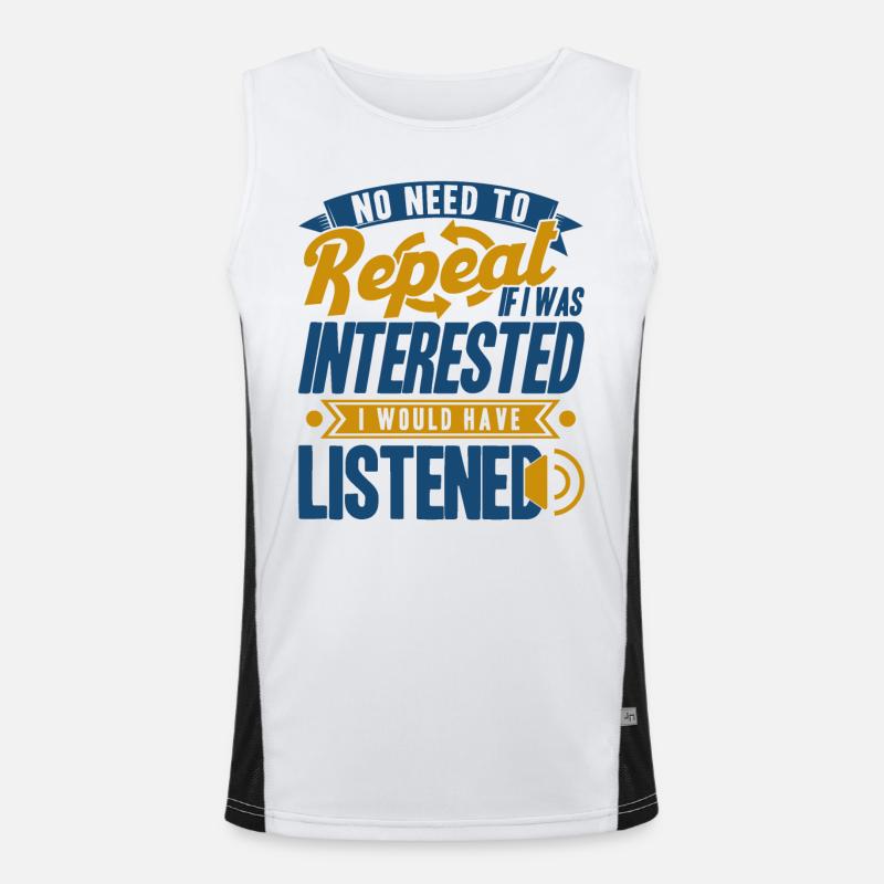 Schwarzer Humor Sarkasmus Ironie Geschenk Funktionelles Kontrast-Tank Top für Männer 