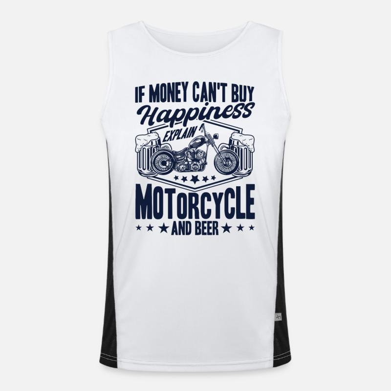 Chopper Motorrad Motorrad Biker Geschenk Funktionelles Kontrast-Tank Top für Männer 