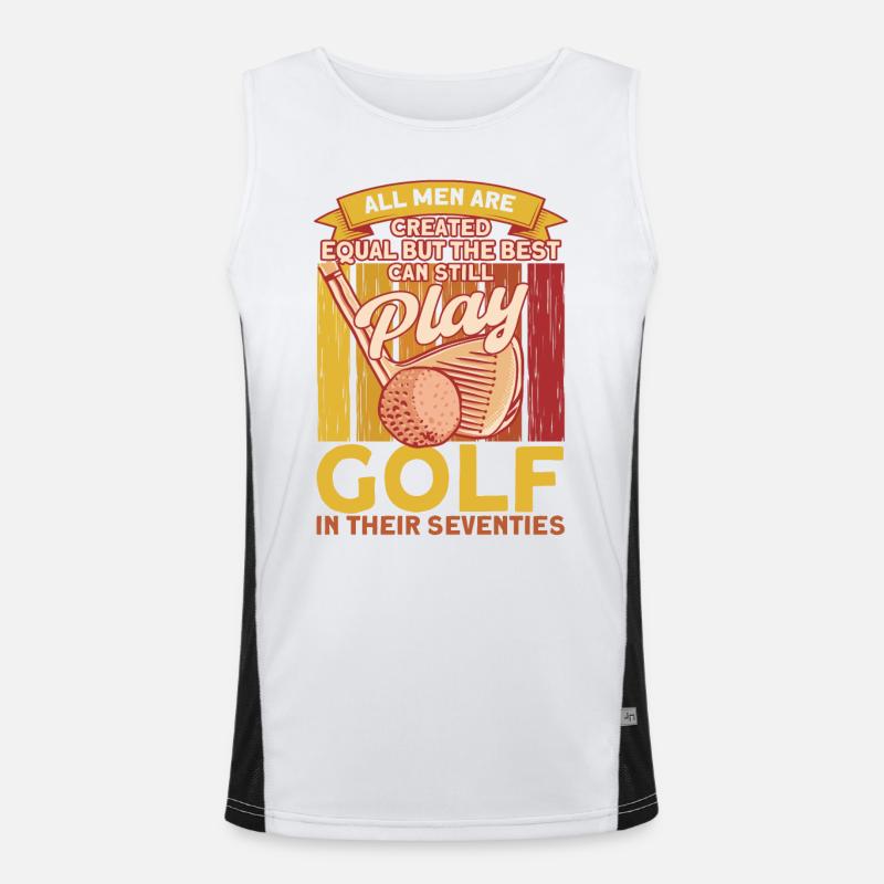 Golfer Golfplatz Golfspieler Geschenk Funktionelles Kontrast-Tank Top für Männer 