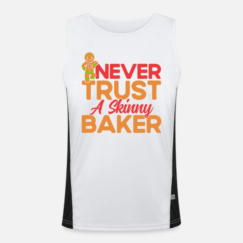 Cuisson des biscuits de Noël Biscuits de boulangerie Cuisson Débardeur respirant contrasté Homme 