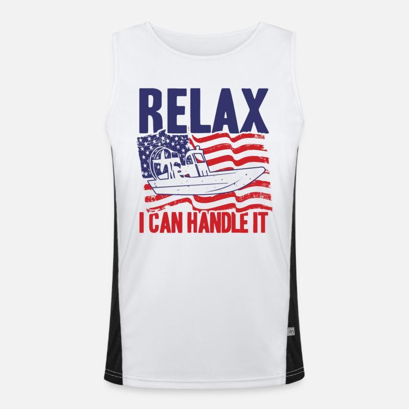 Sumpfboot Rennen Sumpfboot Rennen Sumpfboot Gesche Funktionelles Kontrast-Tank Top für Männer 