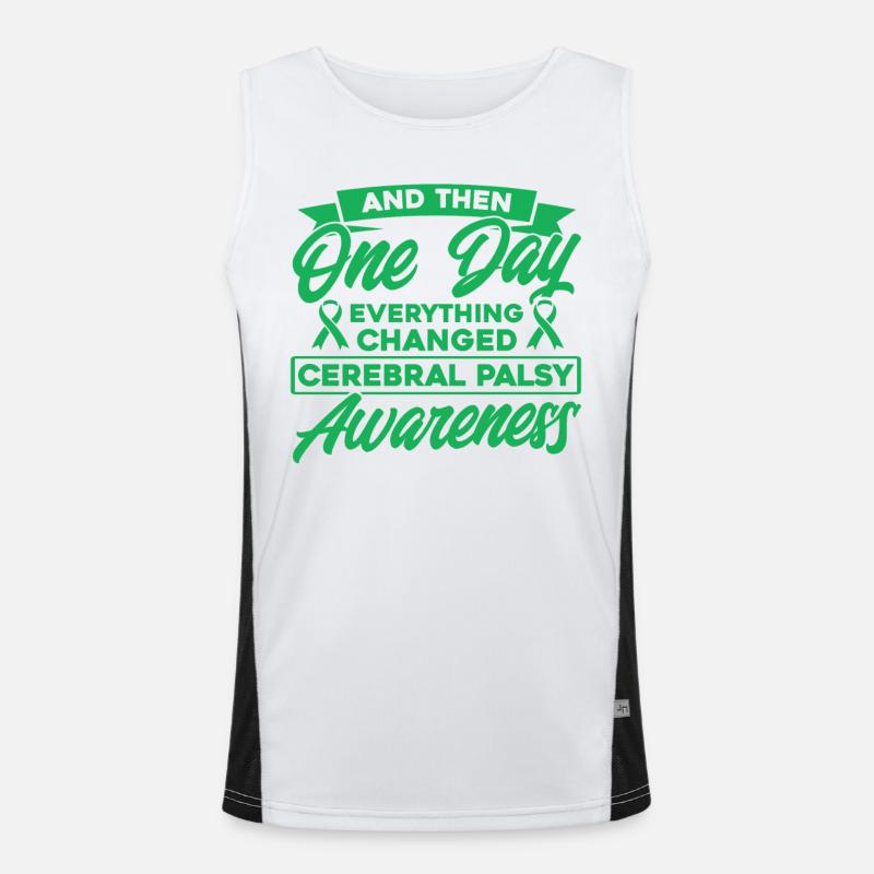 Cerebral Palsy Support Cerebral Palsy Men's Functional Contrast Tank Top 