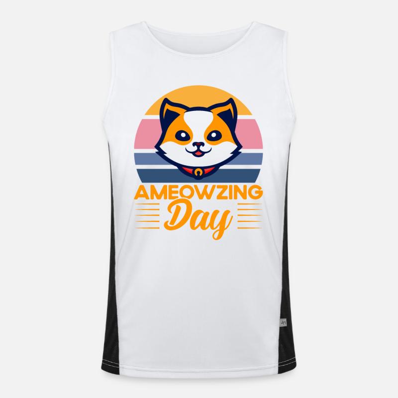 Cat Proverbs Cats Lovers Cat Parents Men's Functional Contrast Tank Top 