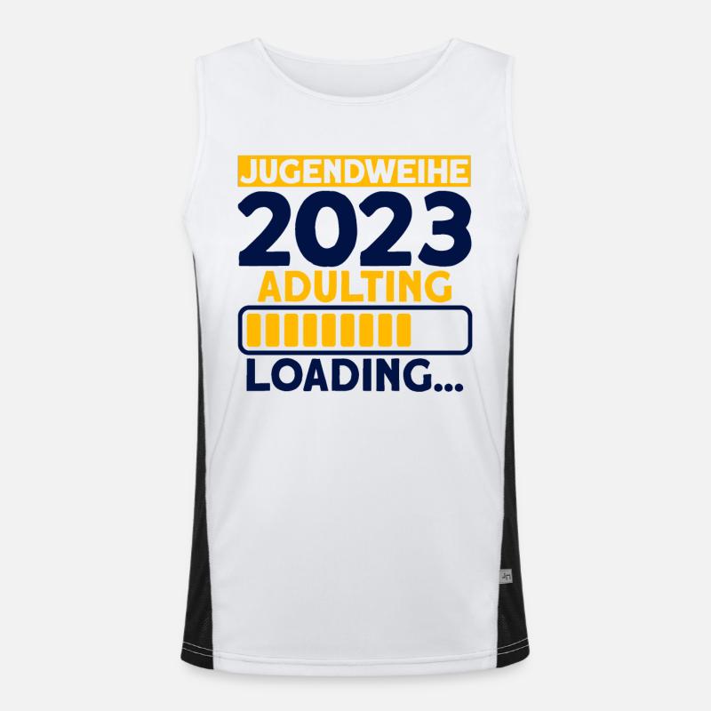 Jugendweihe 2023 Adulting Loading… Geschenk Funktionelles Kontrast-Tank Top für Männer 