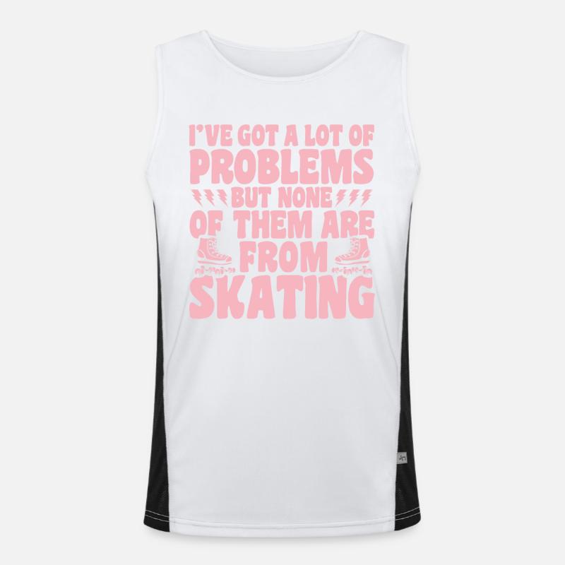 Patins à roulettes Pas de problèmes de Skating Gift Débardeur respirant contrasté Homme 