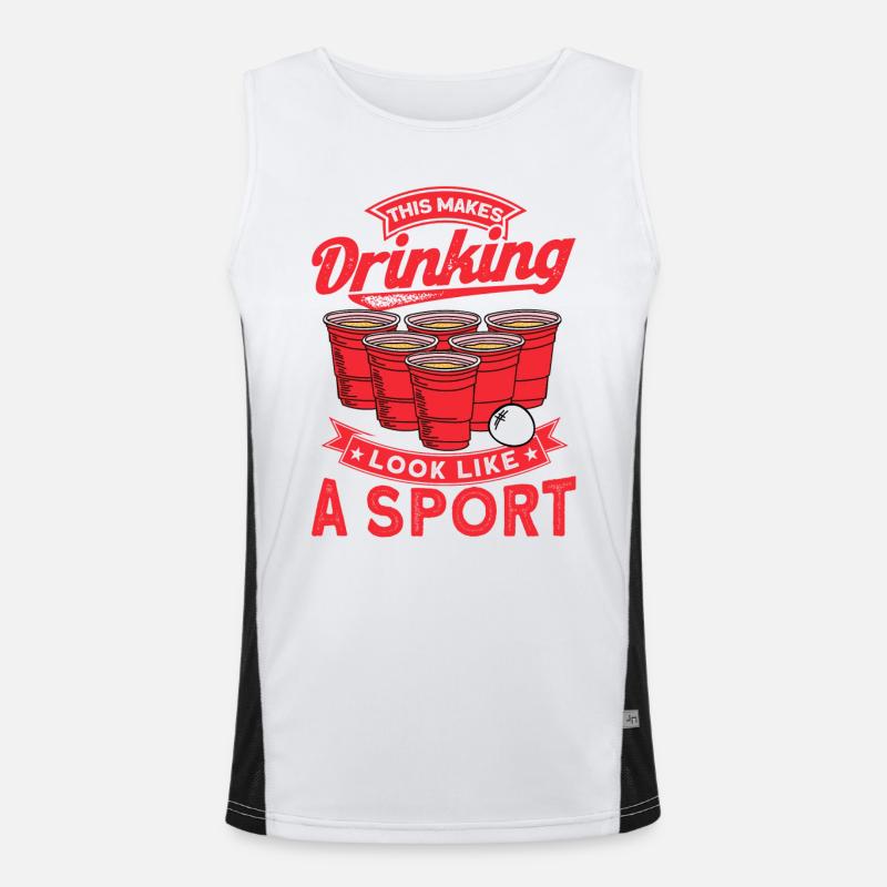 Beer Pong Champion Vous permet de boire comme un sport a Débardeur respirant contrasté Homme 