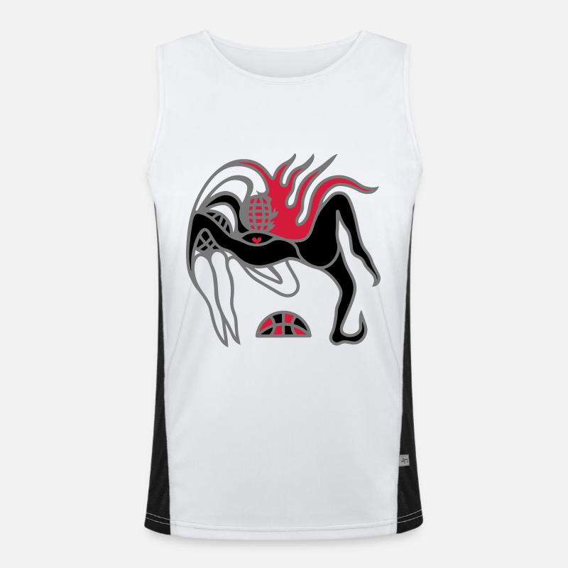 Fitness nebenbei. Romantisches Workout zu zweit Funktionelles Kontrast-Tank Top für Männer 