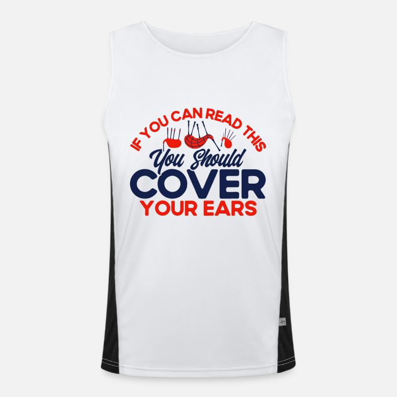 Musique de cornemuse Cornemuse Cadeau Débardeur respirant contrasté Homme 