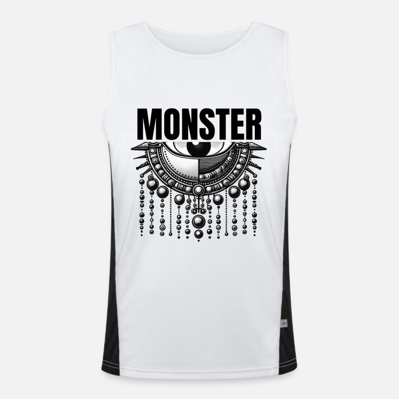 Monster Mode Funktionelles Kontrast-Tank Top für Männer 