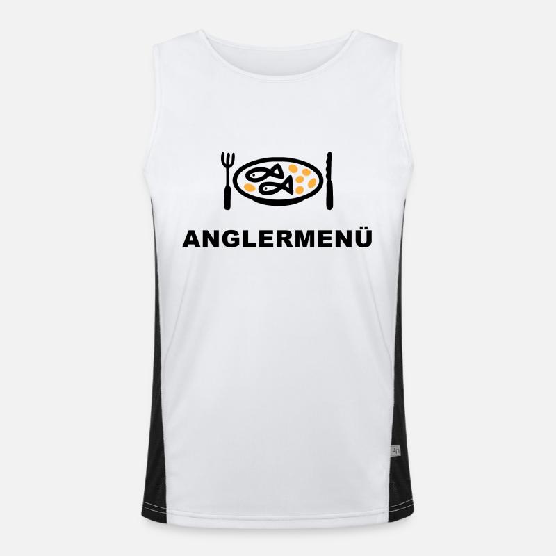 Anglers angler menu - fish potatoes Men's Functional Contrast Tank Top 