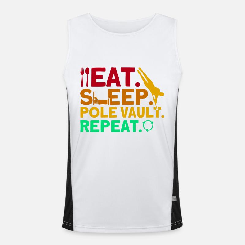 Pole Jumping Athletics Pole Vault Men's Functional Contrast Tank Top 
