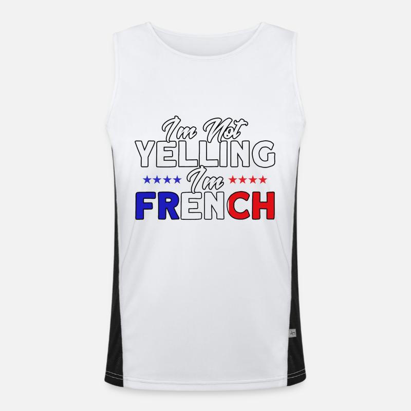 Français Drapeau Français Roots Cadeau Débardeur respirant contrasté Homme 