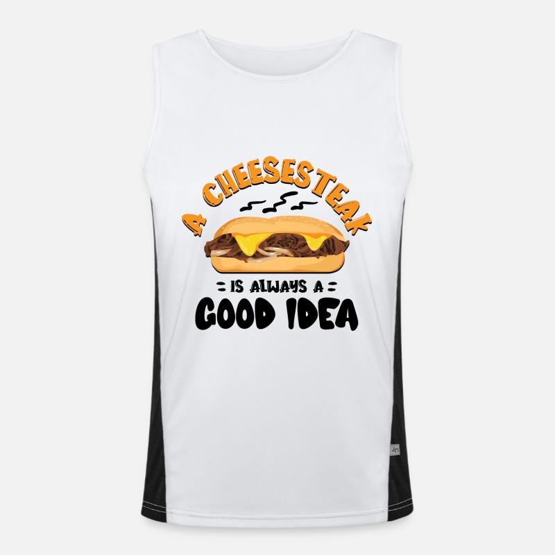 Philly Breakfast Sandwich Funktionelles Kontrast-Tank Top für Männer 