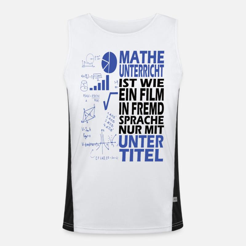 Mathe Schule Student Beruf Geschenk Funktionelles Kontrast-Tank Top für Männer 