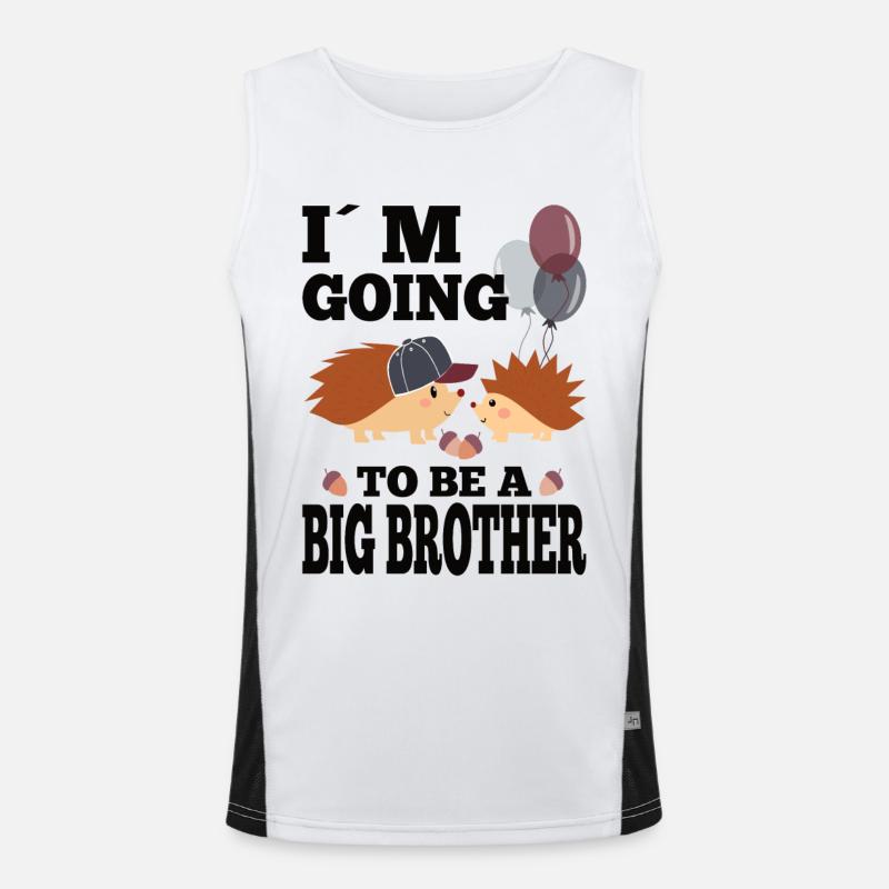 Ich werde großer Bruder Funktionelles Kontrast-Tank Top für Männer 