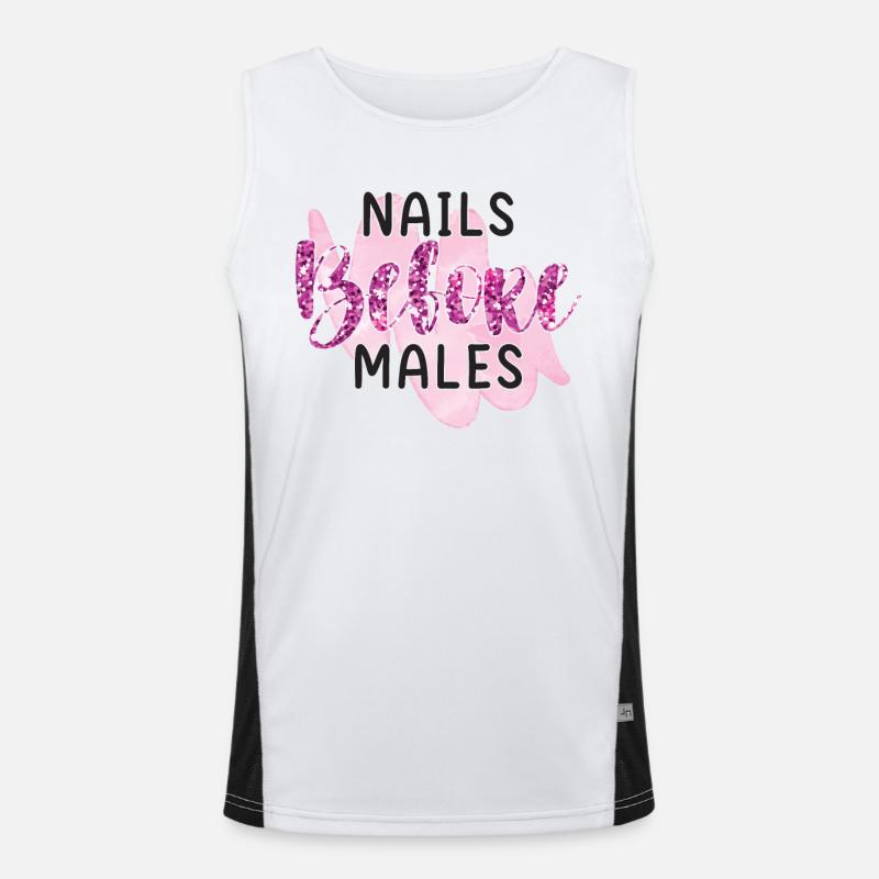 Nails Before Men Manucure Nail Tech Débardeur respirant contrasté Homme 