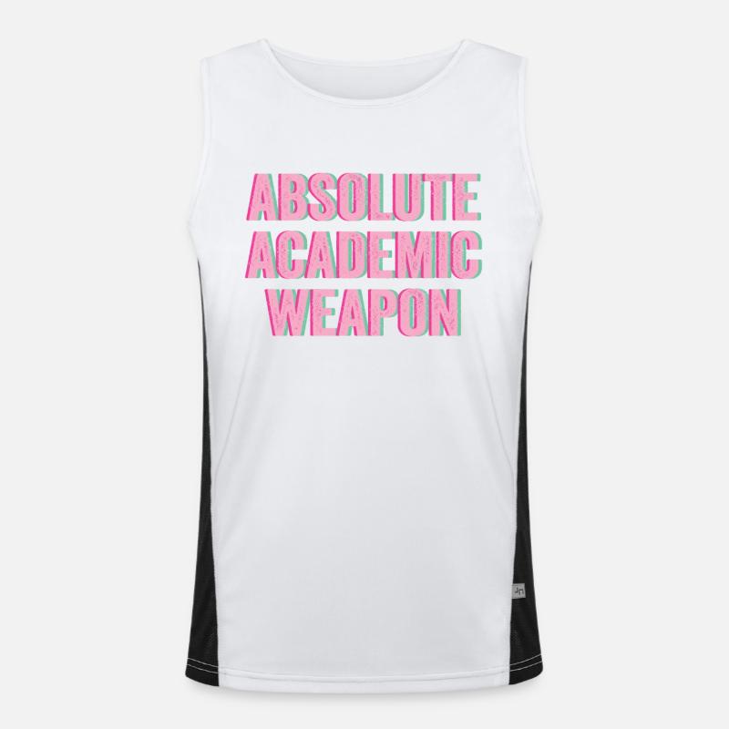 Studenten Absolute Academic Weapon Funktionelles Kontrast-Tank Top für Männer 