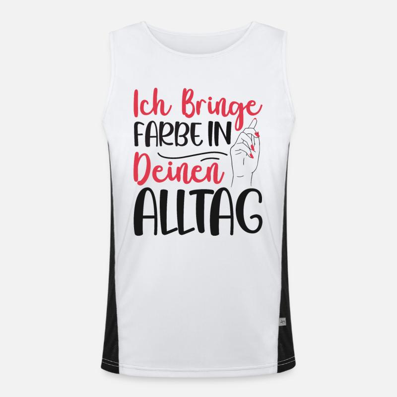 I Bring Paint Painter Dad Varnisher Men's Functional Contrast Tank Top 