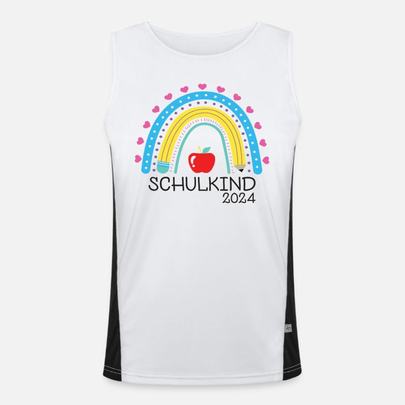 Schulanfang Einschulung Schulkind 2024 Funktionelles Kontrast-Tank Top für Männer 