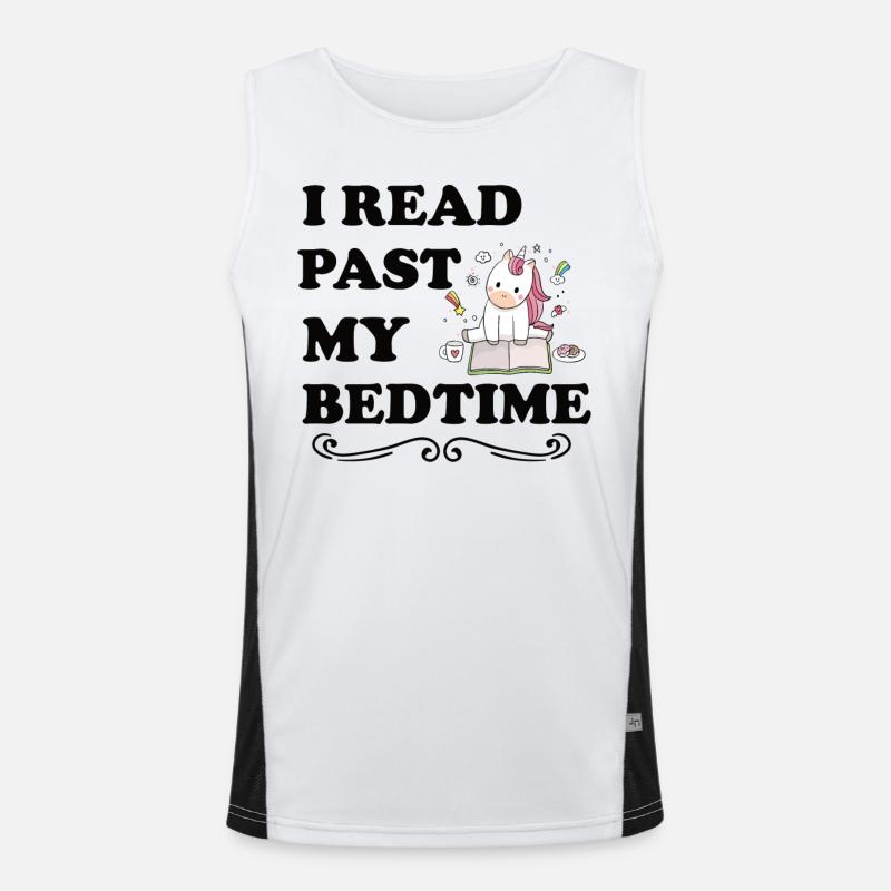 I read unicorn after bedtime Men's Functional Contrast Tank Top 