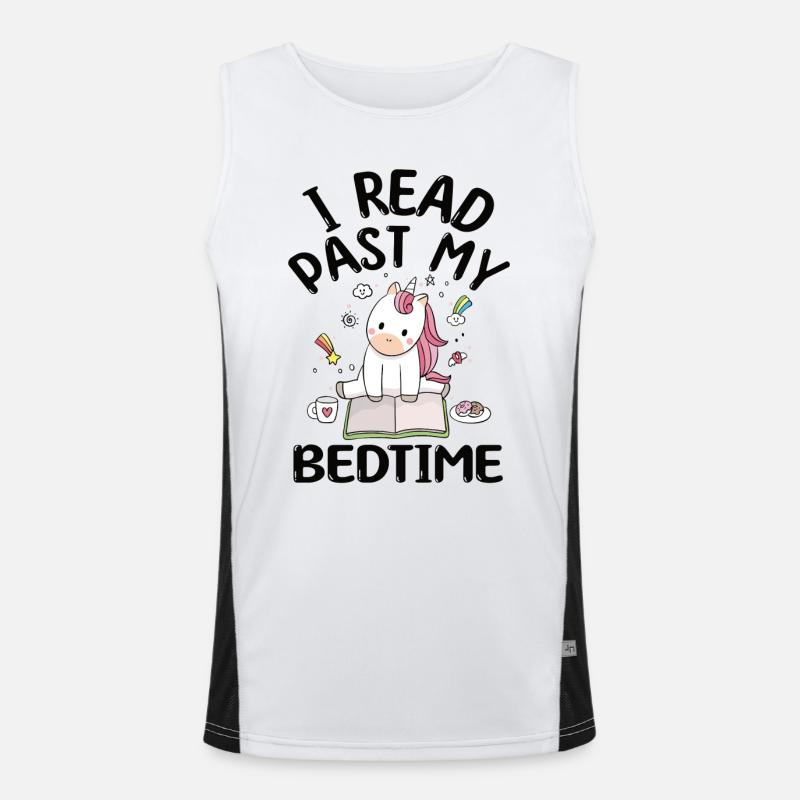 I read unicorn after bedtime Men's Functional Contrast Tank Top 