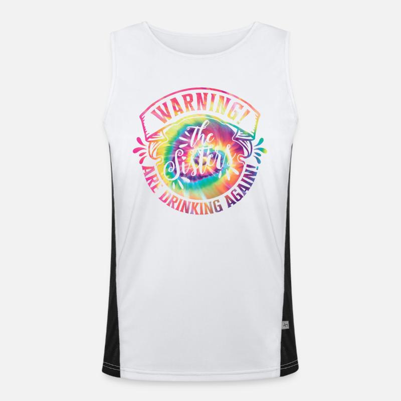 Warning The Girls Are Drinking Again Men's Functional Contrast Tank Top 