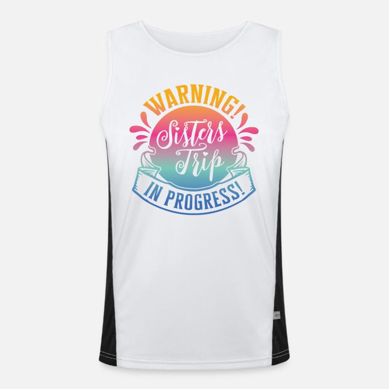 Warning Sisters Trip In Progress Men's Functional Contrast Tank Top 