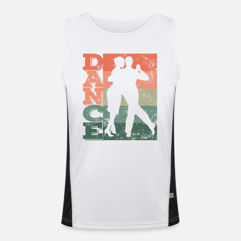 Argentine Tango Dancing Milonga Vals Men's Functional Contrast Tank Top 