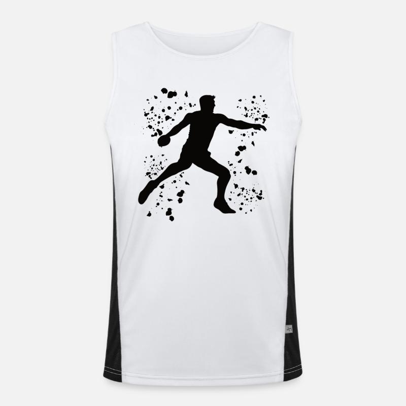 Diskuswerfer Colorsplash Diskuswurf Funktionelles Kontrast-Tank Top für Männer 