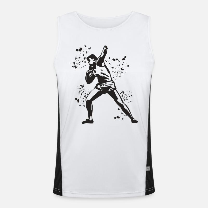 Kugelstoßer Colorsplash Kugelstoßen Funktionelles Kontrast-Tank Top für Männer 