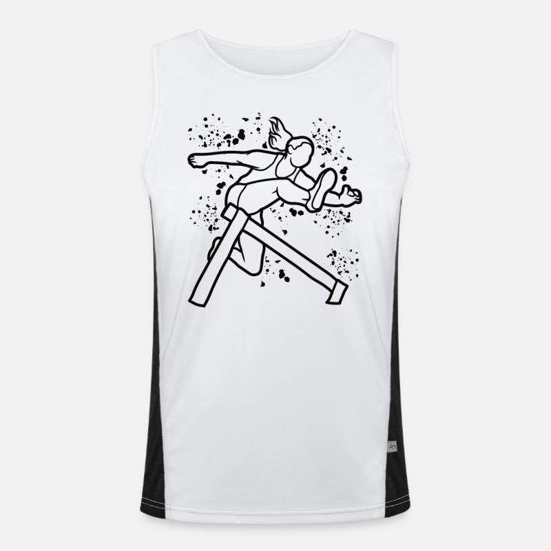 Hurdle Run Obstacle Course Kids Hurdle Run Men's Functional Contrast Tank Top 