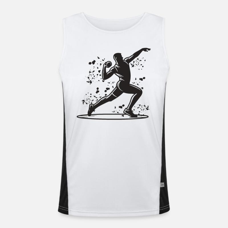 Shot Putter Colorsplash Shot Put Men's Functional Contrast Tank Top 