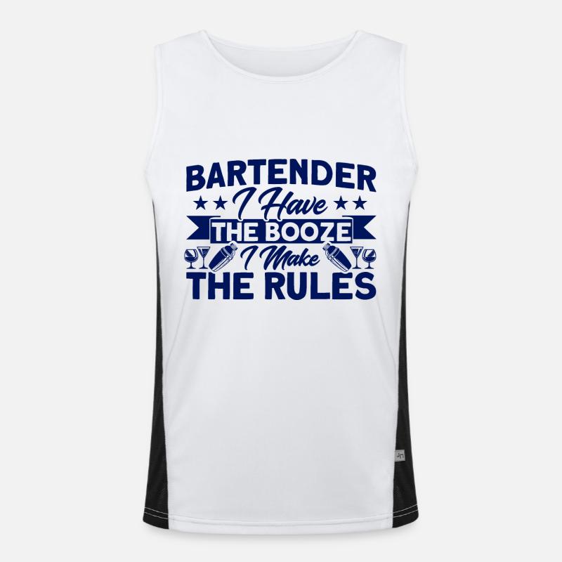 Waiter Service Bartender Gift Men's Functional Contrast Tank Top 