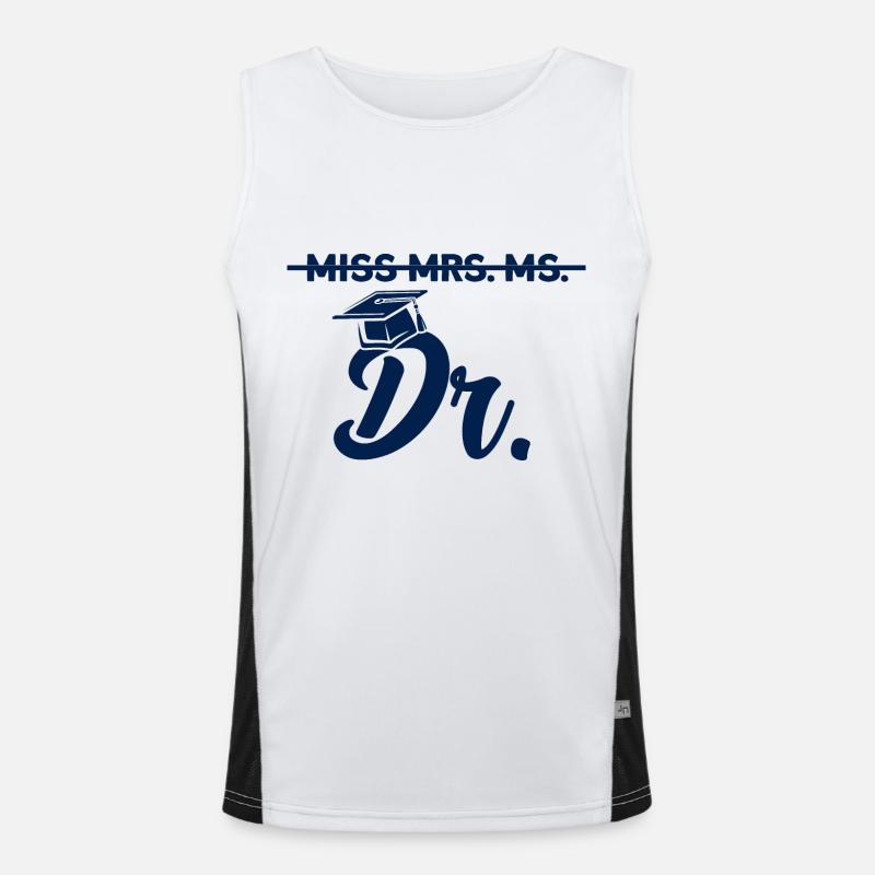 Fräulein Frau Dr. Doktor Geschenk Funktionelles Kontrast-Tank Top für Männer 