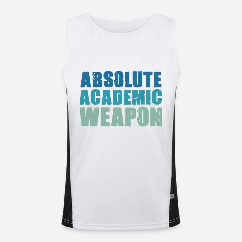 Student Absolute Academic Weapon - Men's Functional Contrast Tank Top  - white/black